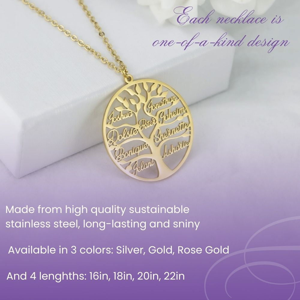 Custom Tree of Love Pendant Necklace